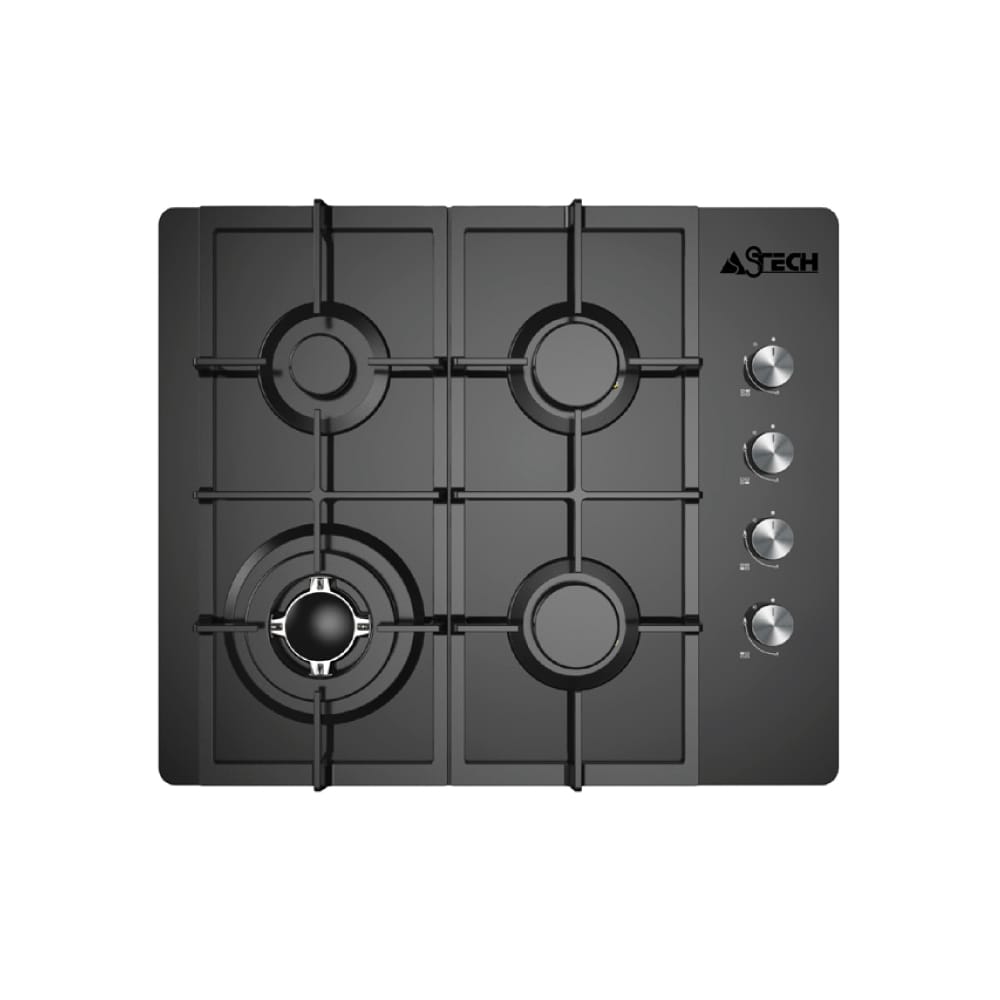 Plaque de cuisson ASTECH PL67GZ-60NO-MA 4 Feux Gaz
