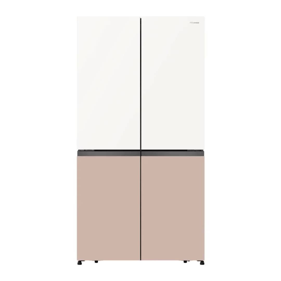 REFRIGERATEUR HISENSE SIDE BY SIDE 4PORTES 560LITRES VERRE COLORE RC-73WC4