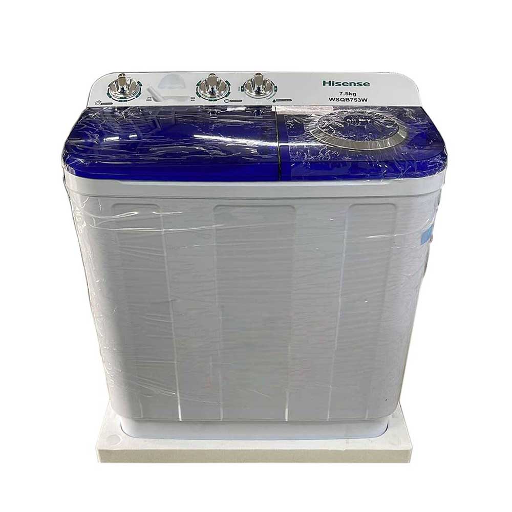 MACHINE A LAVER HISENSE 7.5KG SEMI- AUTOMATIQUE TWIN-TUB WSQB753W
