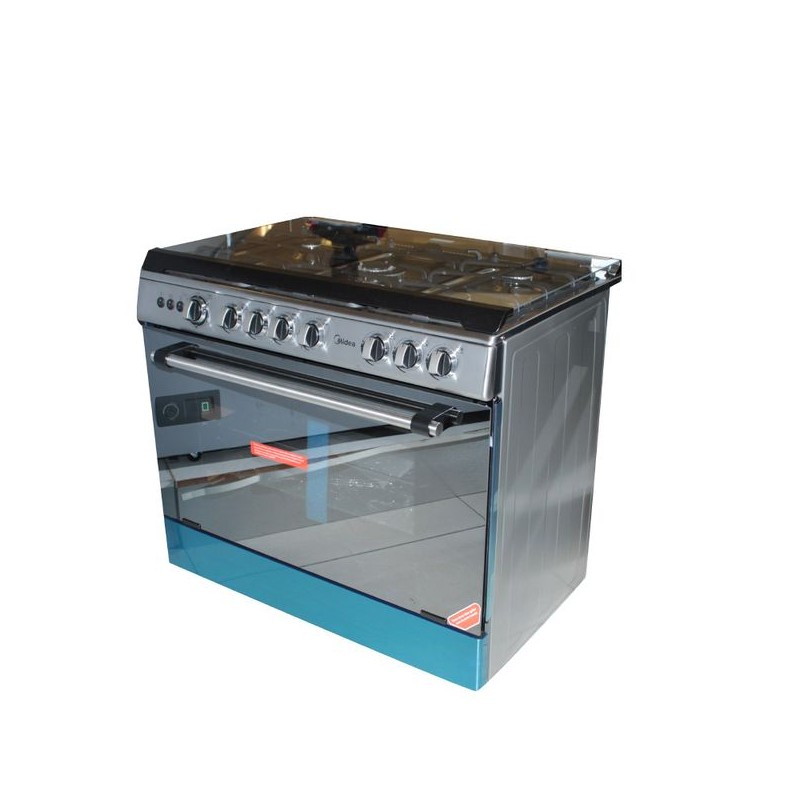 CUISINIERE MIDEA 5FEUX 90X60 INOX 9060-5G030