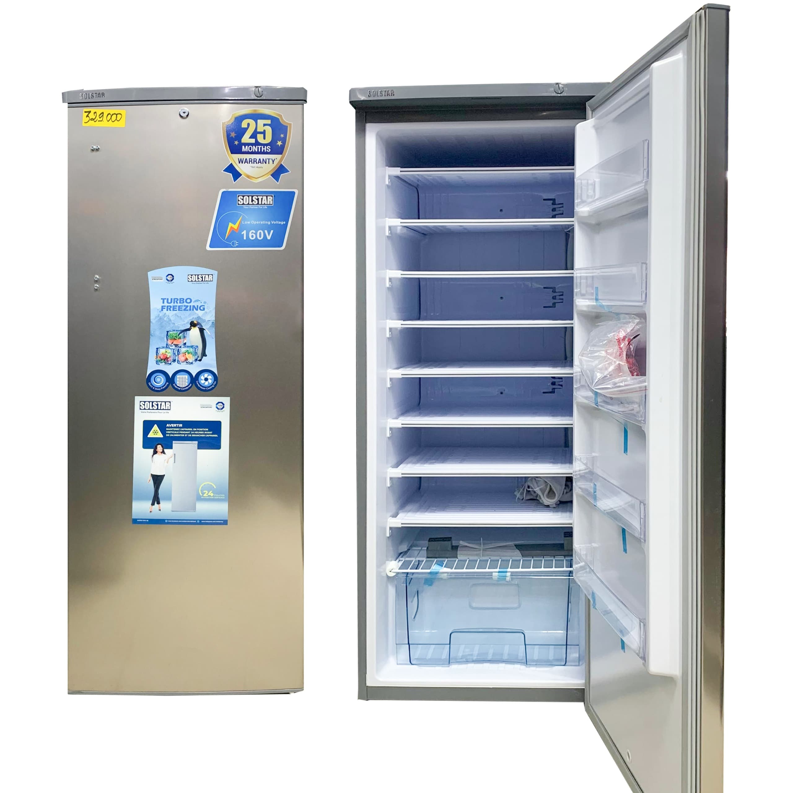 CONGELATEUR SOLSTAR VERTICAL 8TIROIRS SSLVSS GRIS FR-305