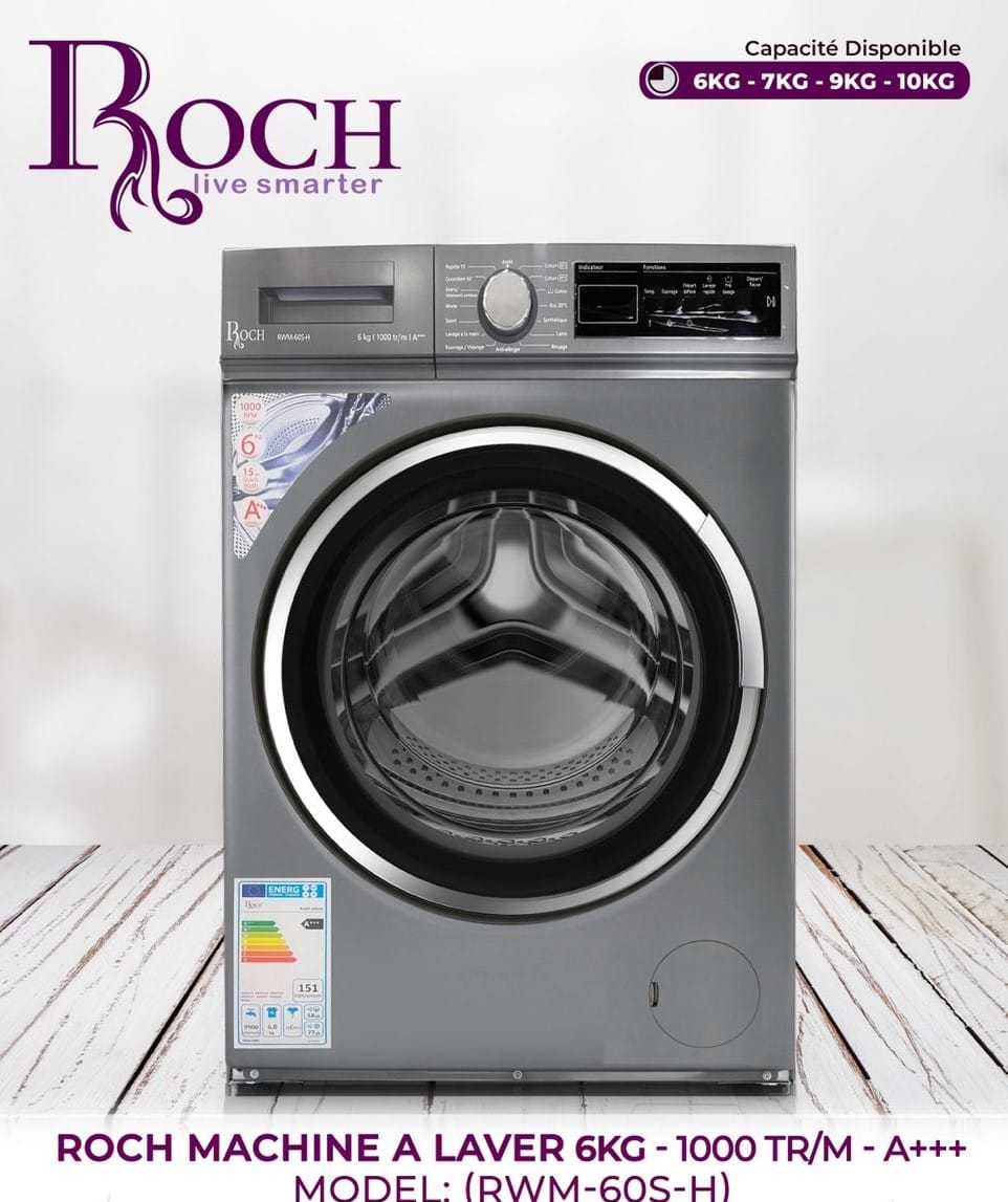 MACHINE A LAVER ROCH 6KG A+++ GRIS RMW-60S-H