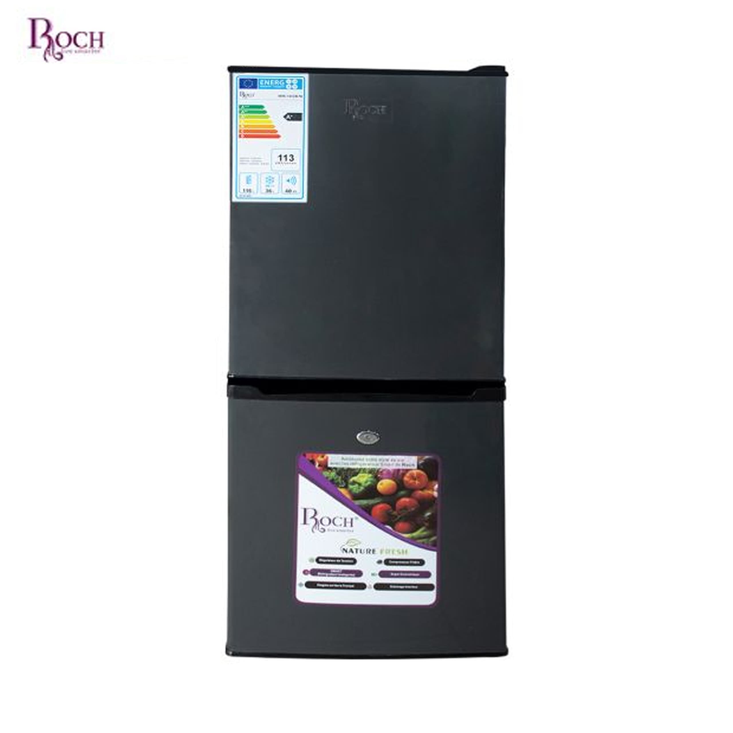REFRIGERATEUR ROCH COMBINE 2TIROIRS GRIS RFR-145DB-W