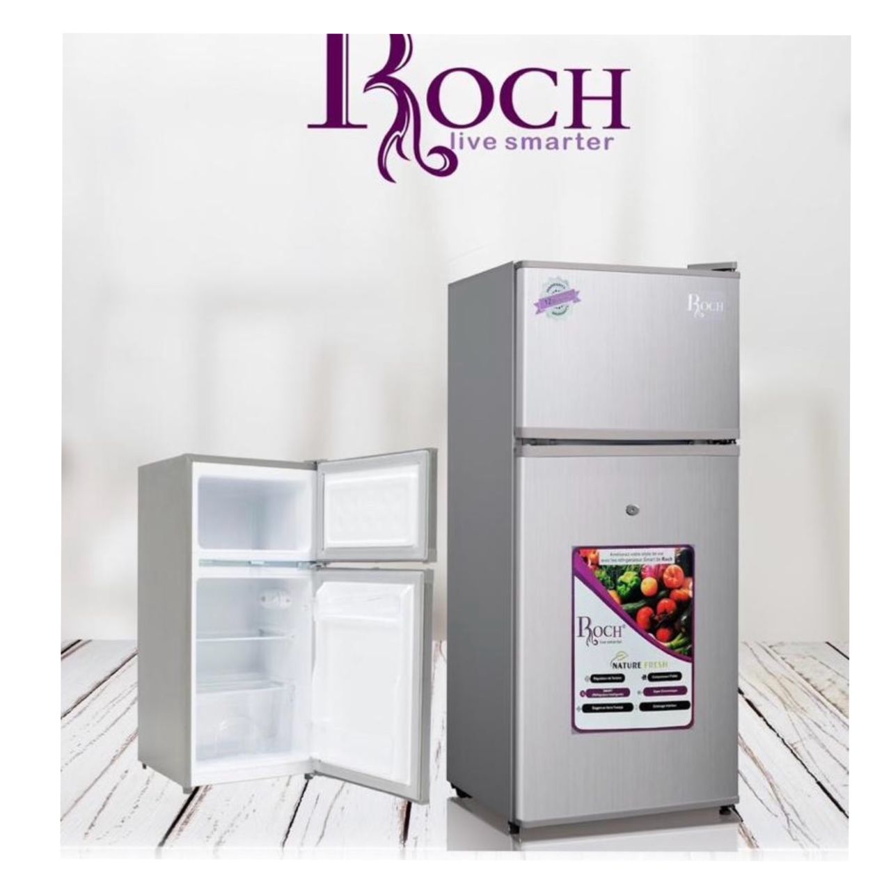 REFRIGERATEUR ROCH BAR 2PORTES GRIS RFR110DT