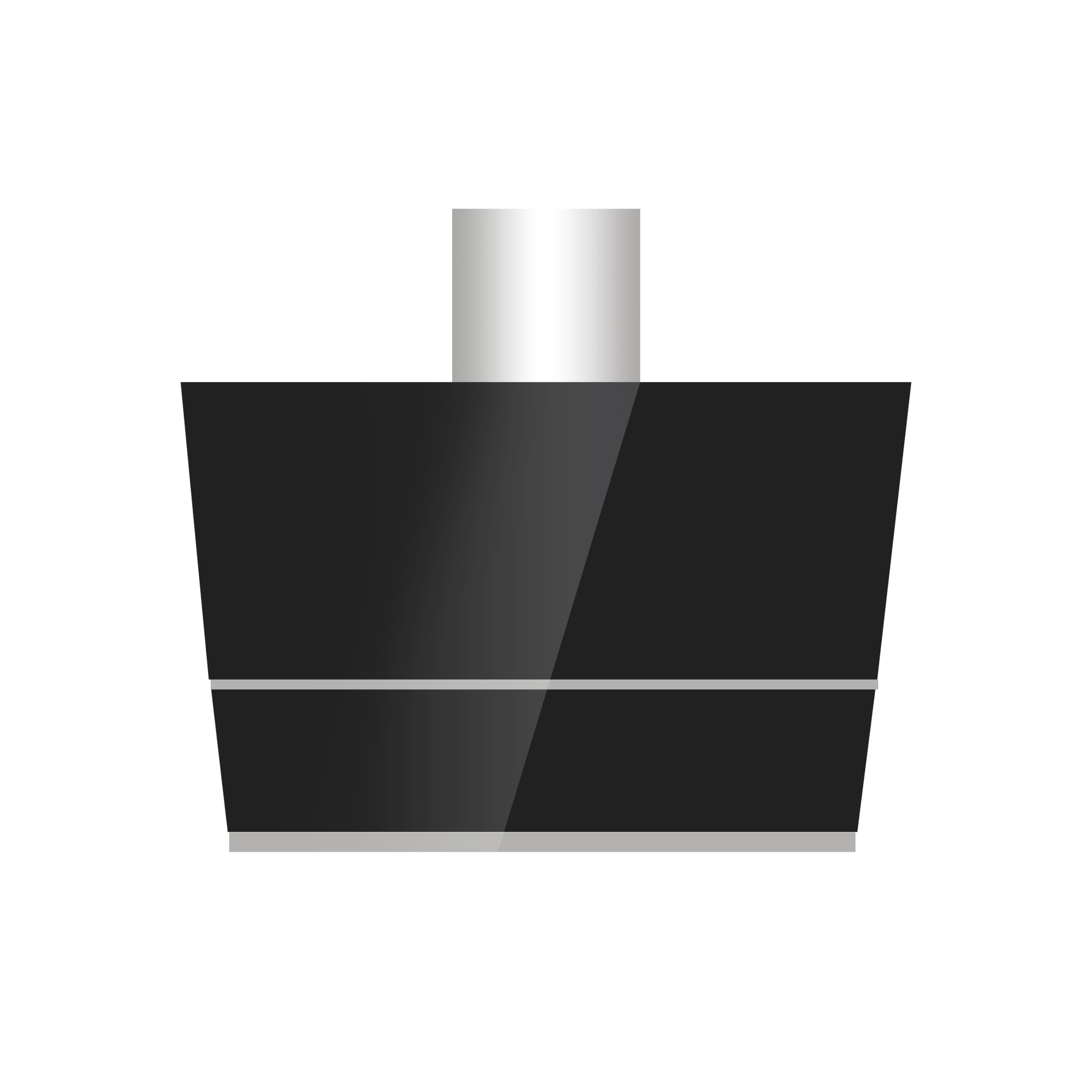 HOTTE DE CUISINE TECHNOLUX 60X60 AVEC SORTIE VERRE NOIR TEC60BG