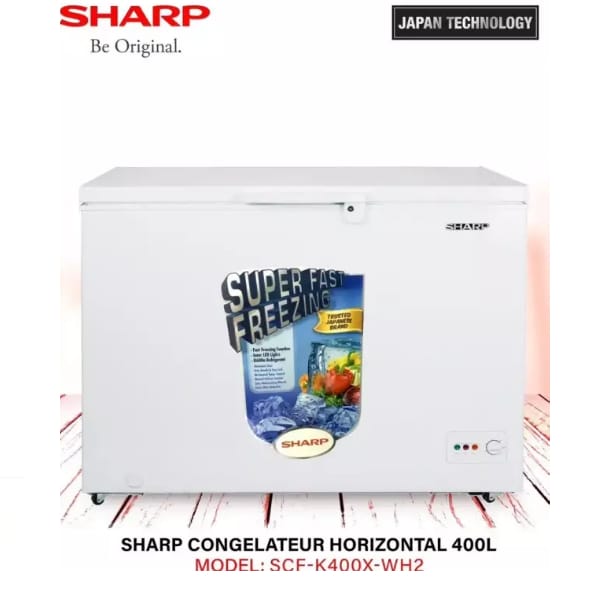 CONGELATEUR SHARP HORIZONTAL 400LITRES BLANC SCF400PKM