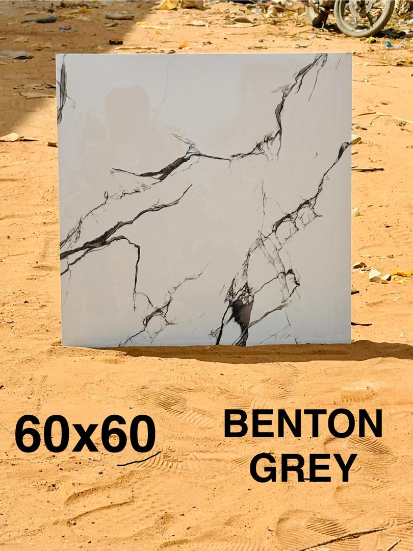 carreaux de sol en porcelaine et en céramique Benton grey qualité indienne 60 x 60