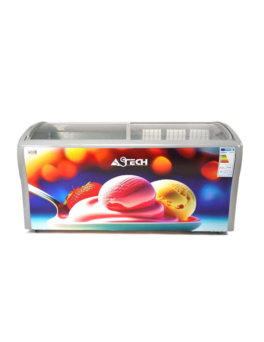 Congélateur Horizontal Astech FH600V 600L Vitrine