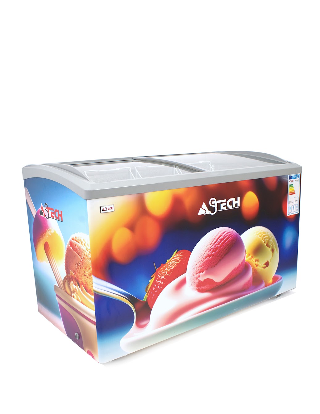 Congélateur Horizontal Astech FH500V 500L Vitrine