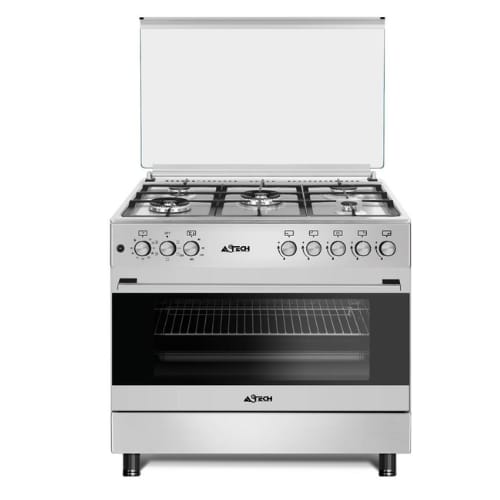 Cuisinière ASTECH CK97MS 90/60 5feux full option ventilo + four électrique