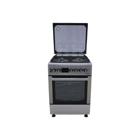 Cuisinére ASTECH CK66ELCF 60/60 à GAZ 4feux Inox avec écran