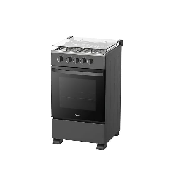 CUISINIERE MIDEA 4FEUX 60X60 A GAZ NOIR 60TMG4G081B