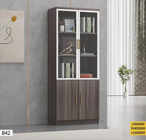 ARMOIRE DE BUREAU BIBLIOTHÈQUE 842E# - 2 PORTES