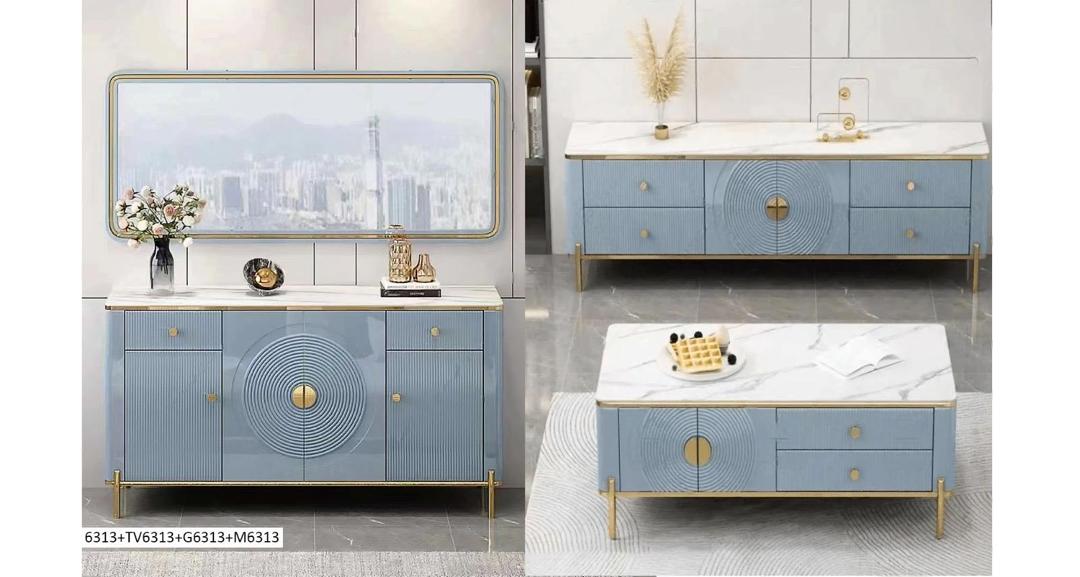 ENSEMBLE TABLE TV TABLE BASSE CONSOLE 6313+TV6313+G6313+M6313