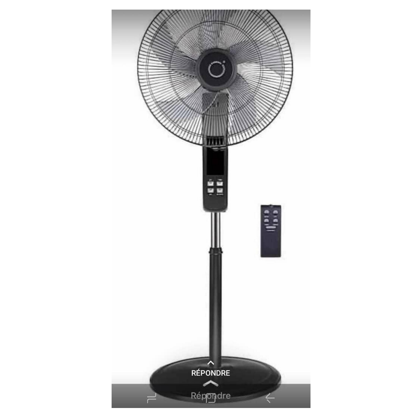 Ventilateur Evernal sur pied  Avec commande
