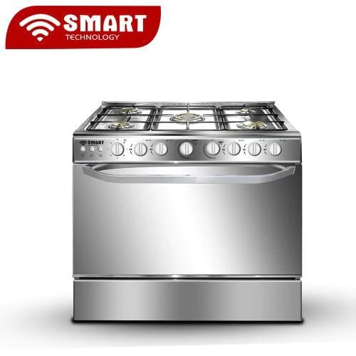 CUISINIERE SMART TECHNOLOGY 5FEUX 90X60 INOX STC-9060C